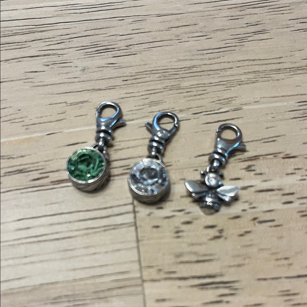 Silpada Green and Silver Charm Necklace